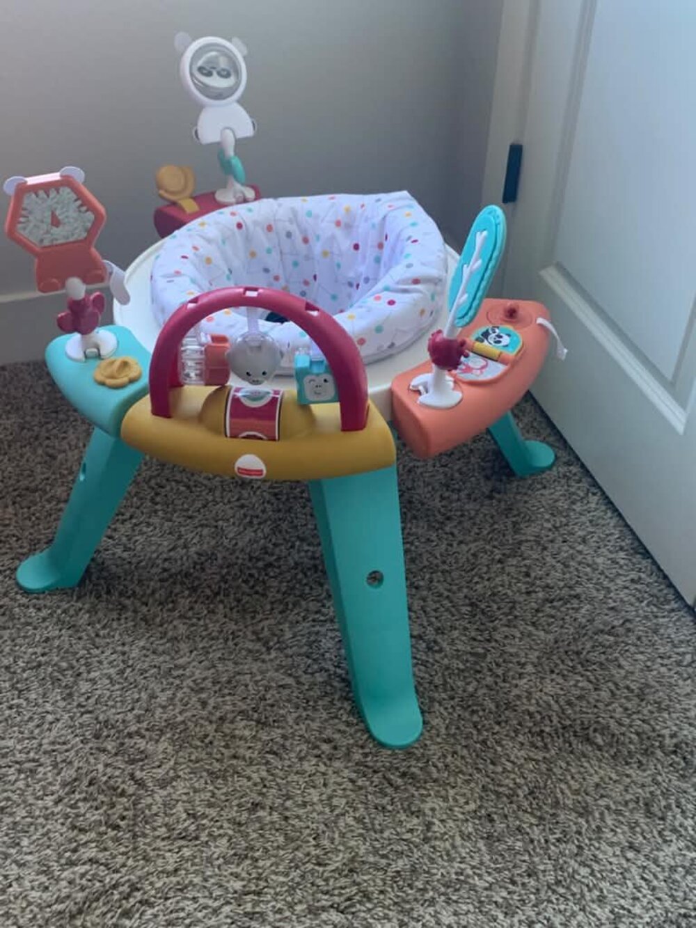 Fisher-Price Baby to Toddler Toy 3-In-1 Spin & Sort Activity Center and Play Tab